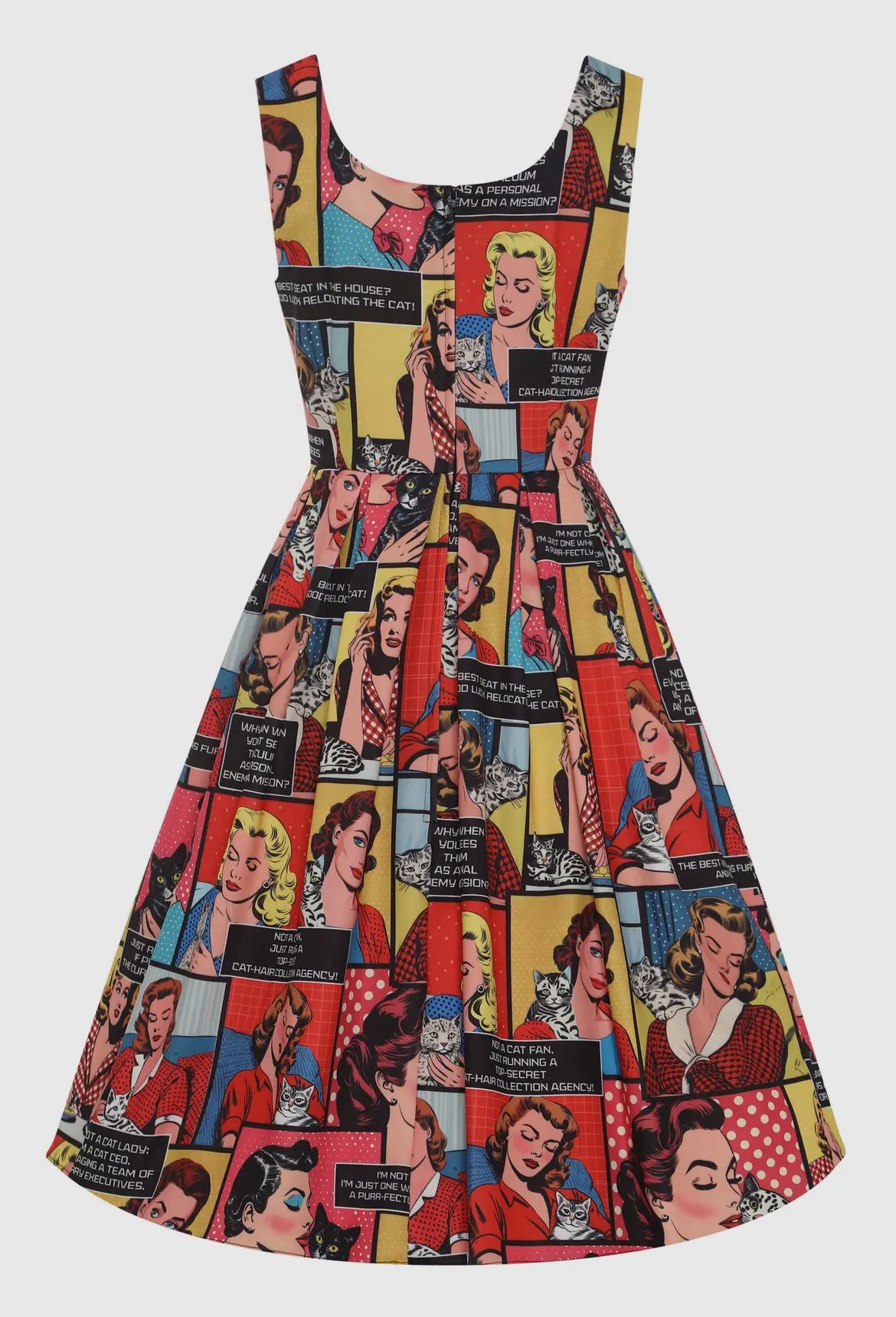 Comic Strip Print Swing Dress