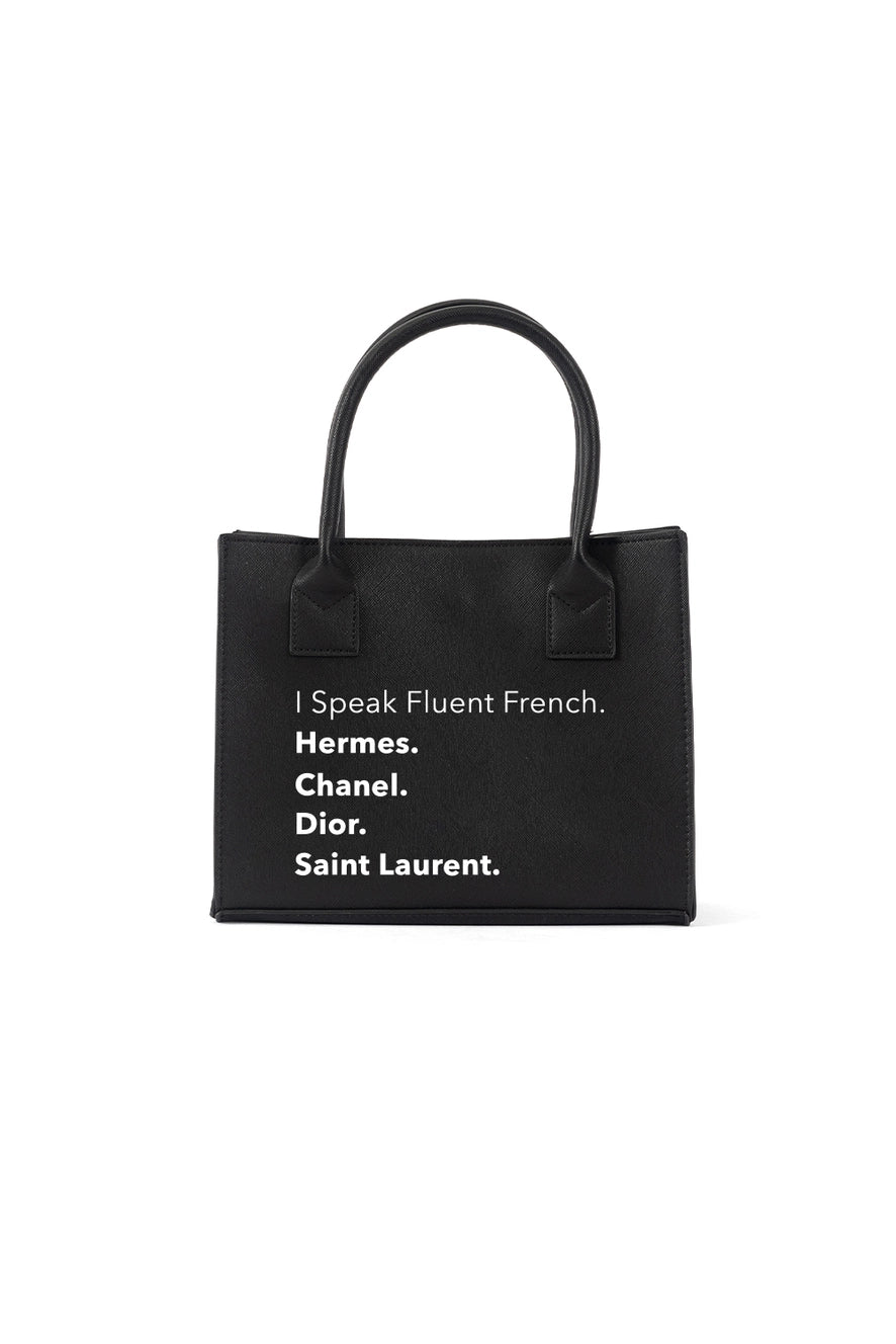 I speak fluent French-Mini(Black)