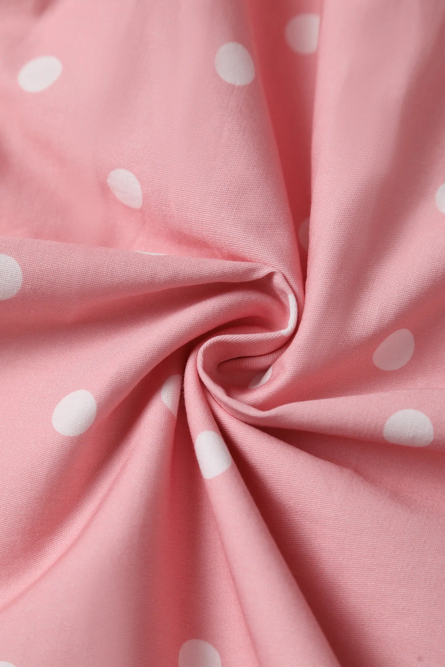 Alter neck Swing Dress. Polka dot/pink/white