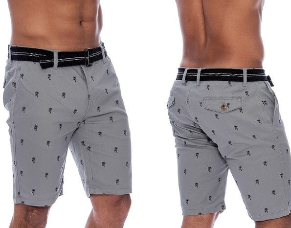 Palm tree men shorts. Grey