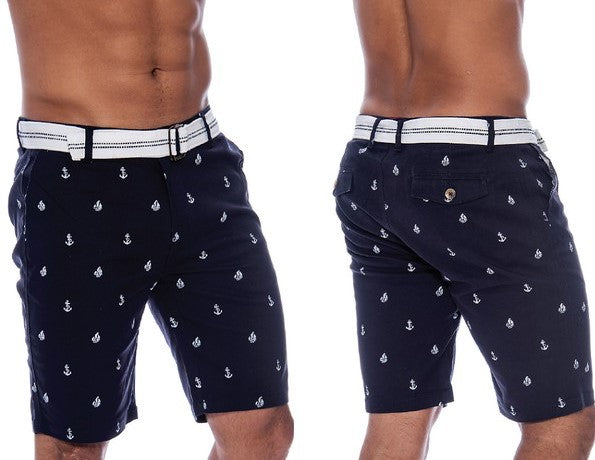 Boat and anchor men shorts. Navy. Men