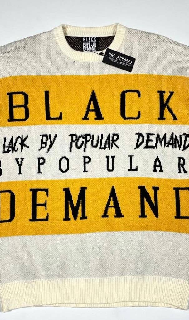 Black by popular demand sweatshirt on sale